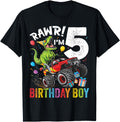 Authentic 5Th Dinosaur Monster Truck T-Shirt - Fun Novelty Design Unisex - T-Shirt, Sweatshirt, Hoodie
