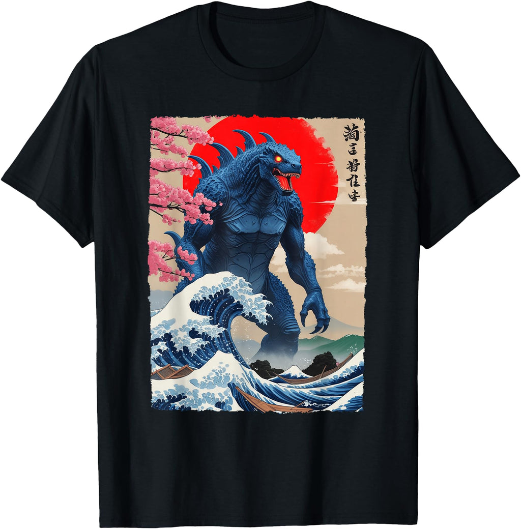 Monster Kaiju Cherry Blossom Japan T-Shirt - Casual Everyday Wear Unisex - T-Shirt, Sweatshirt, Hoodie