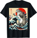 Handcrafted Catzilla Cat Japanese Art T-Shirt - Streetwear Style Men Women - T-Shirt, Sweatshirt, Hoodie