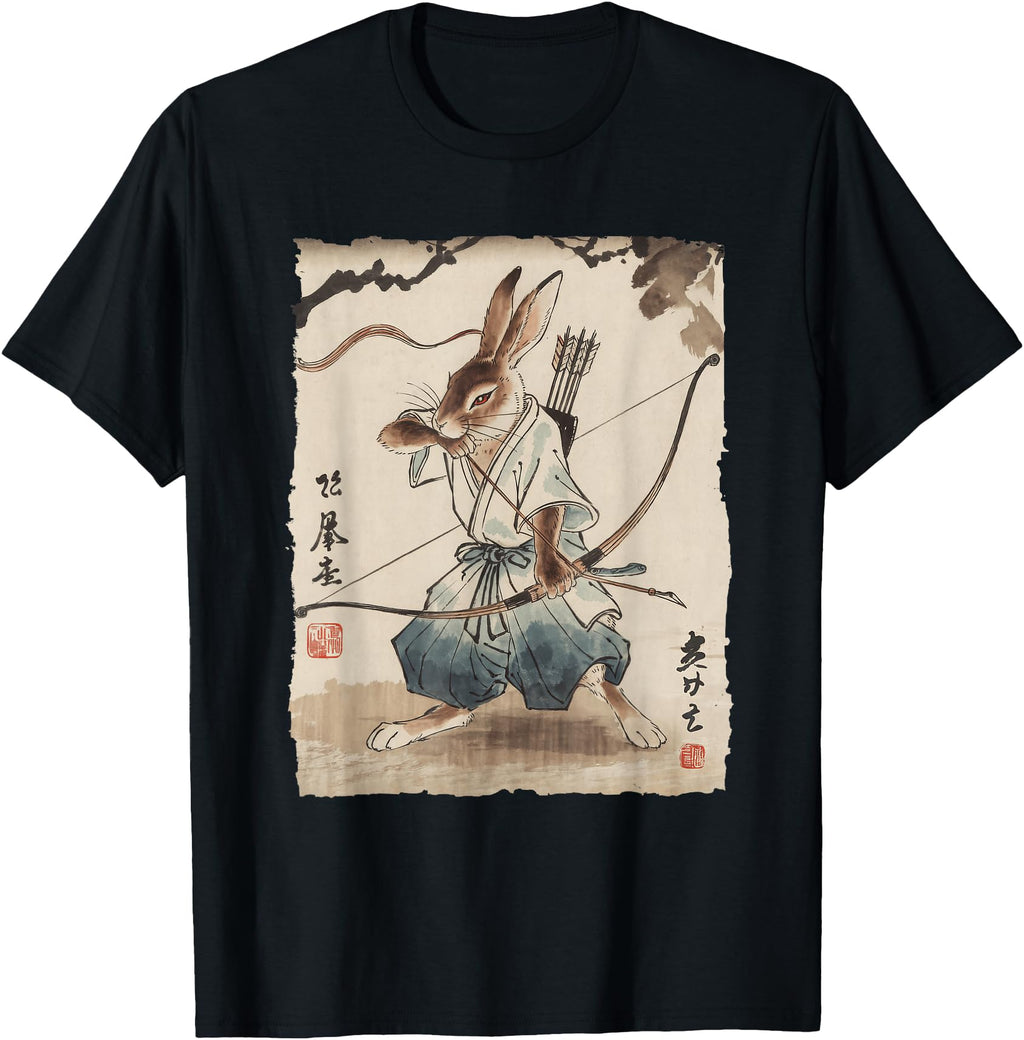 Exclusive Rabbit Samurai Archer Sweatshirt - Custom Art Print for Adults - T-Shirt, Sweatshirt, Hoodie