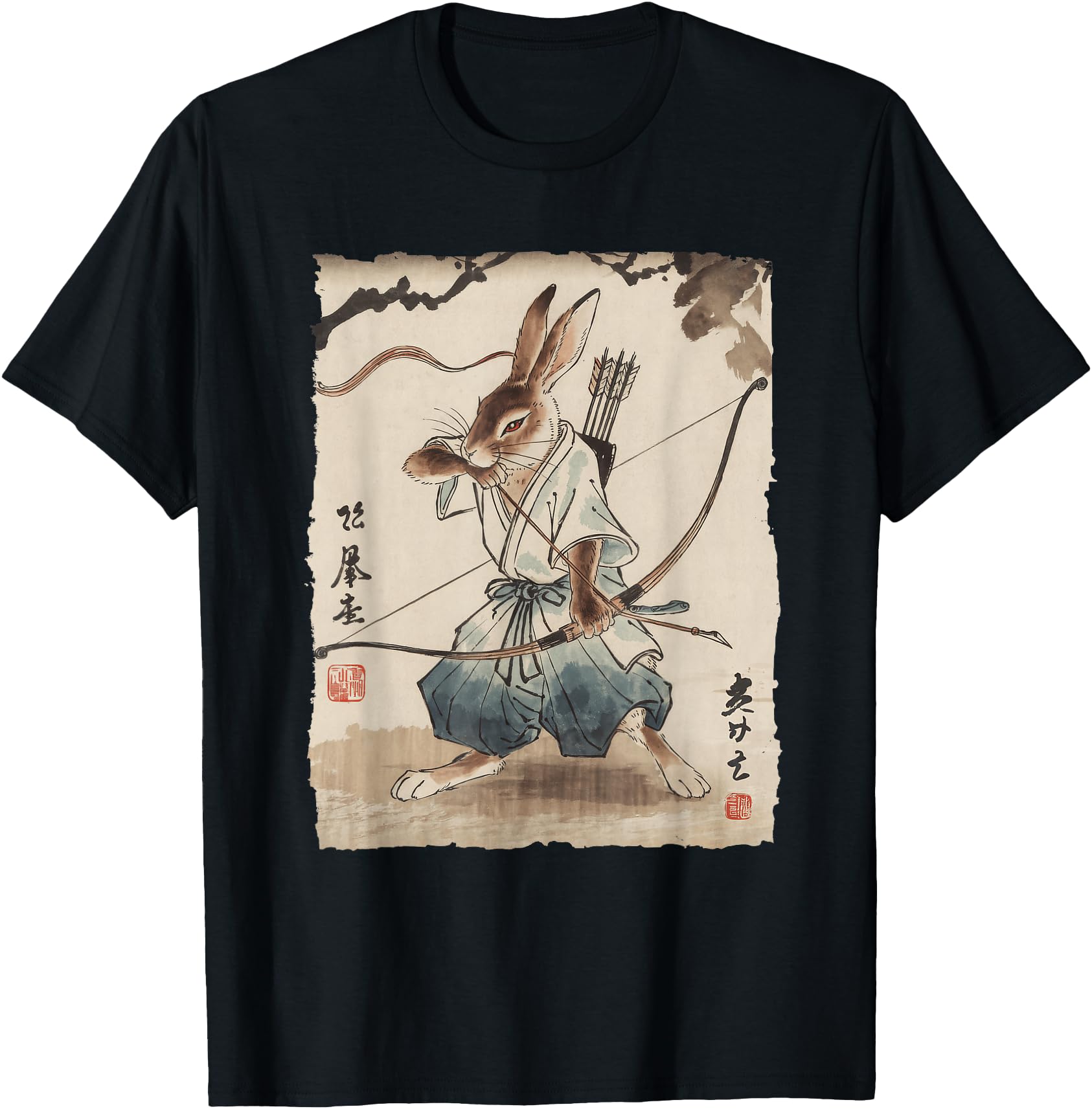 Exclusive Rabbit Samurai Archer Sweatshirt - Custom Art Print for Adults - T-Shirt, Sweatshirt, Hoodie