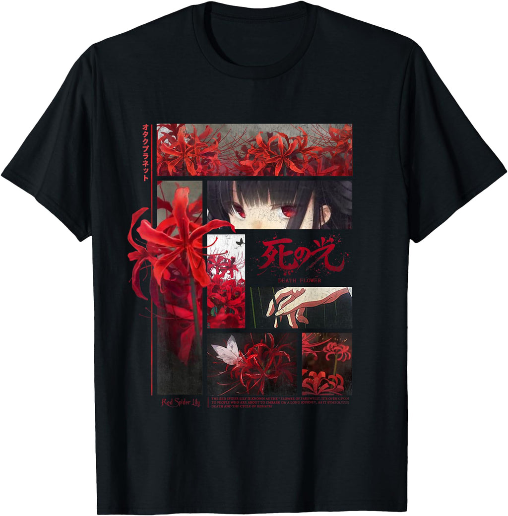 Japanese Spider Lilies Anime Flower T-Shirt - Trendy Graphic for Adults - T-Shirt, Sweatshirt, Hoodie