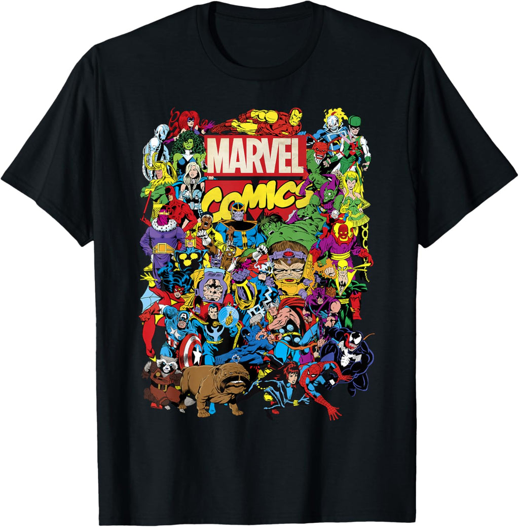 Comics Retro Classic Avengers Heroes Group Shot - Adult & Kids T-Shirts, Sweatshirts & Hoodies apparel design preview 1