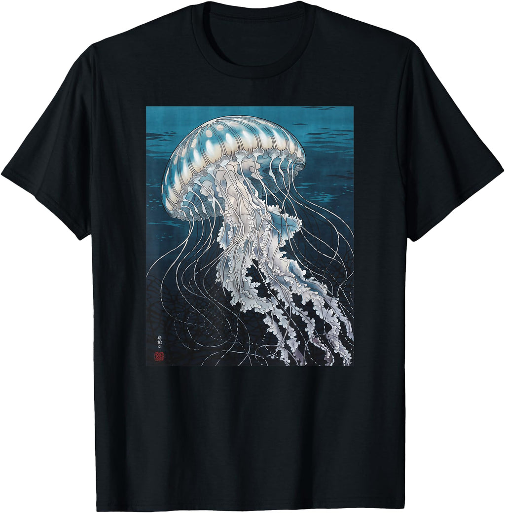Original Japanese Art Jelly Fish T-Shirt - Trendy Graphic for Adults - T-Shirt, Sweatshirt, Hoodie