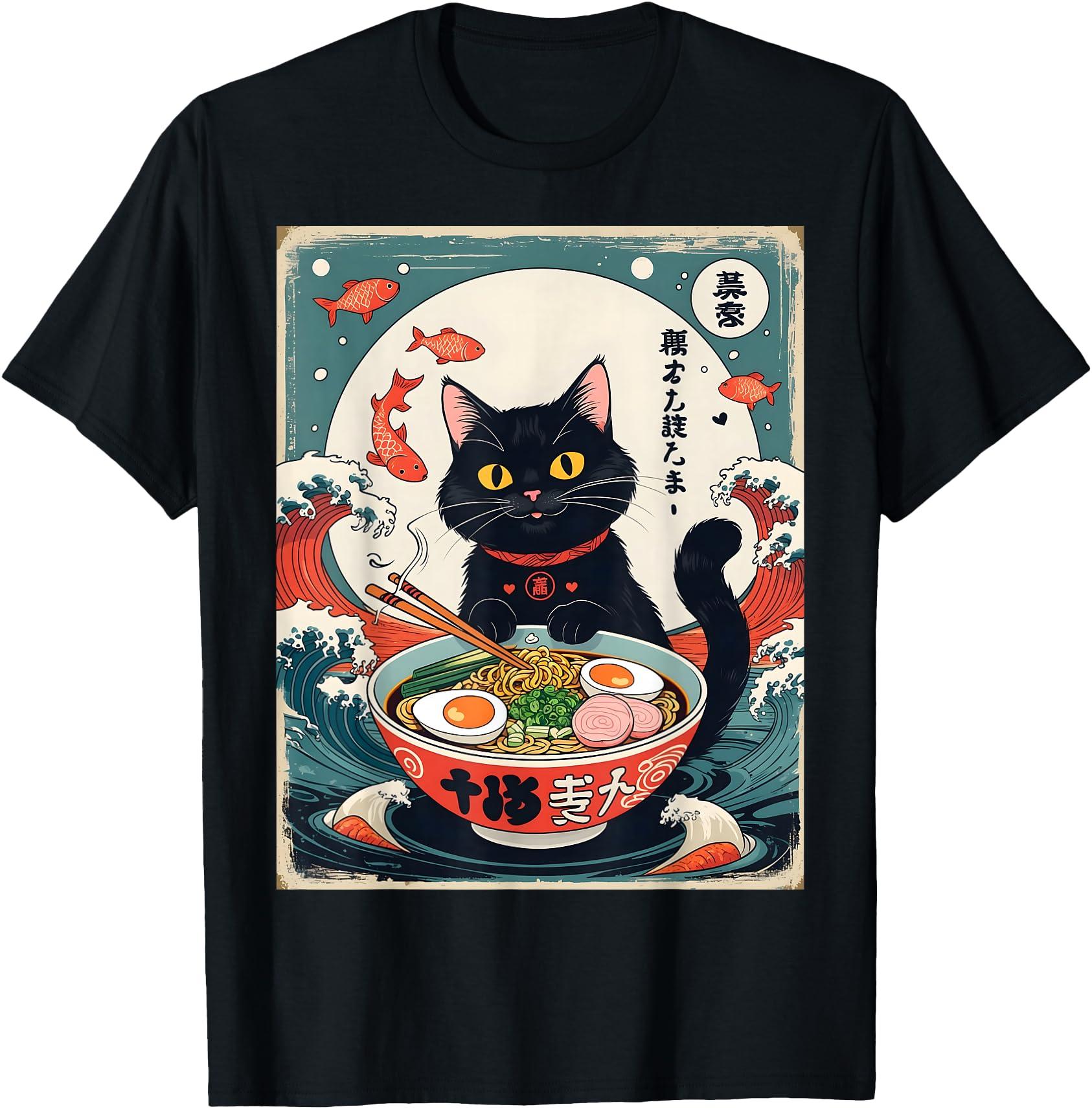 Original Cat Ramen Japanese Tees T-Shirt - Aesthetic Graphic Men Women - T-Shirt, Sweatshirt, Hoodie
