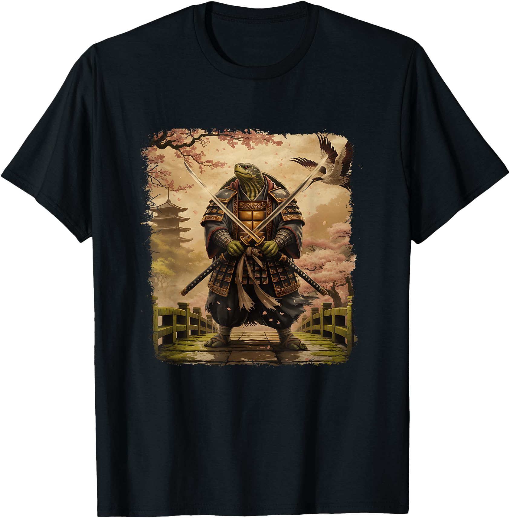 Samurai Turtle Japanese Art Turtle Hoodie - Unique Graphic for Adults - T-Shirt, Sweatshirt, Hoodie