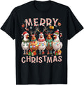 Lights Chicken Santa Tree T-Shirt - Fun Novelty Design Unisex - T-Shirt, Sweatshirt, Hoodie