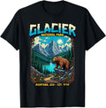 Glacier National Park Montana Usa Hoodie - Custom Art Print for Adults - T-Shirt, Sweatshirt, Hoodie