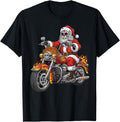 Handcrafted Santa Claus Riding T-Shirt - Graphic Print Men Women - T-Shirt, Sweatshirt, Hoodie