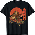 Original Japanese Samurai Cat Playing Sweatshirt - Graphic Print Unisex - T-Shirt, Sweatshirt, Hoodie