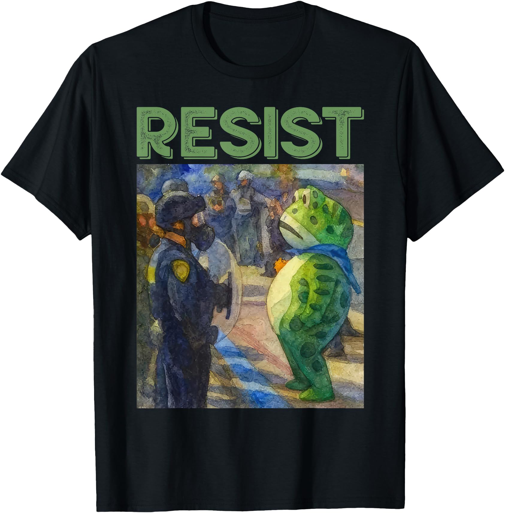 Resist Frog Portland Frog Protest Hoodie - Graphic Print Men Women - T-Shirt, Sweatshirt, Hoodie