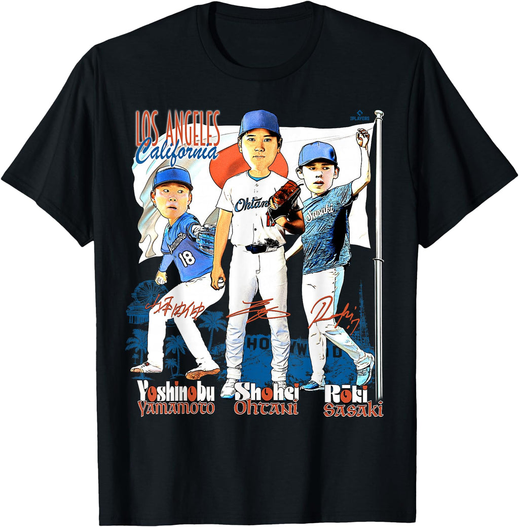 Ohtani Yamamoto Sasaki Los Angeles D Sweatshirt - Trendy Graphic Unisex - T-Shirt, Sweatshirt, Hoodie