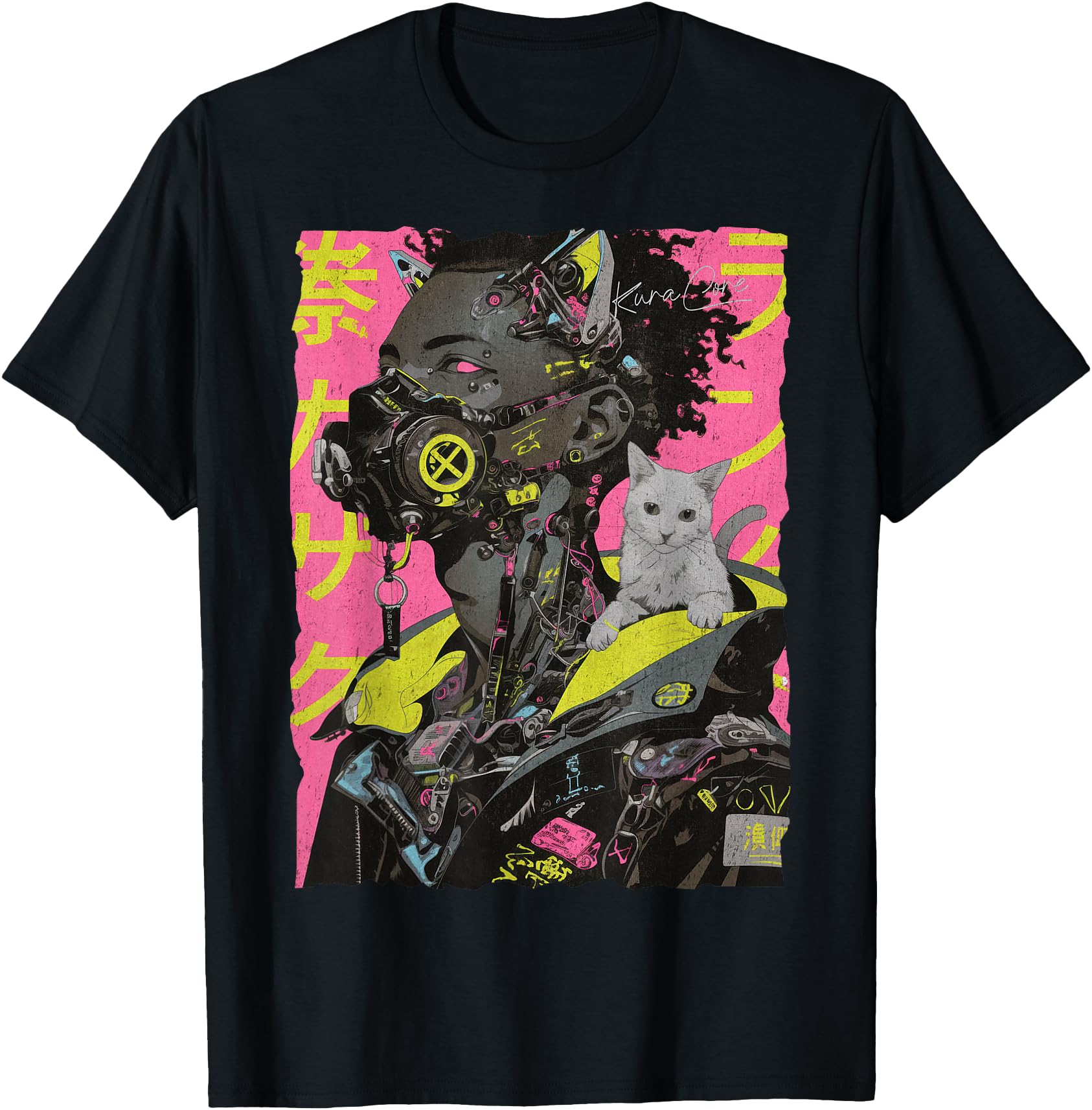 Japan Streetwear Afro Cyberpunk Sweatshirt - Fun Novelty Design Men Women - T-Shirt, Sweatshirt, Hoodie