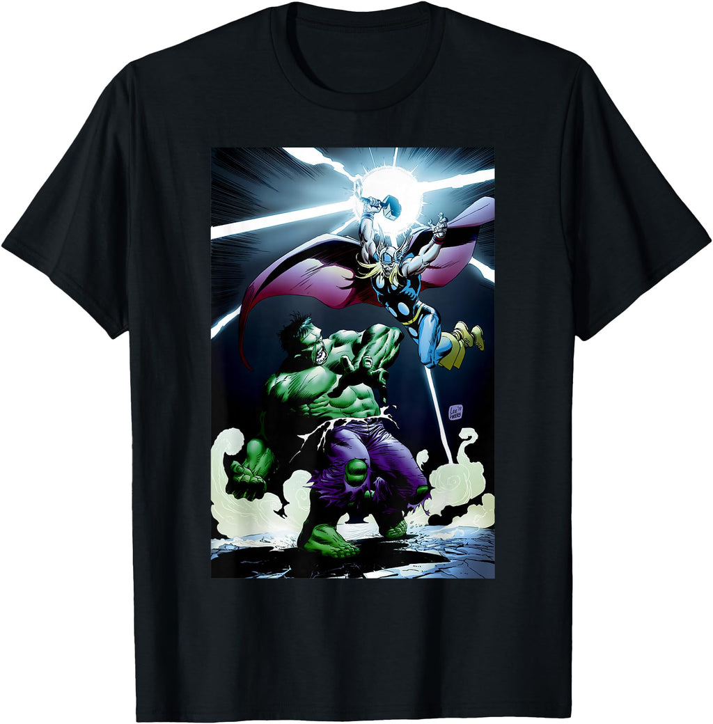 Marvel Universe Thor Vs Hulk Battle T-Shirt - Custom Art Print for Adults - T-Shirt, Sweatshirt, Hoodie
