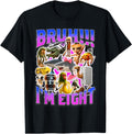 Handcrafted Bruh I M Eight Brainrot Meme Hoodie - Unique Graphic Unisex - T-Shirt, Sweatshirt, Hoodie