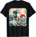 Exclusive Panda Surfing Japanese T-Shirt - Unique Graphic for Adults - T-Shirt, Sweatshirt, Hoodie