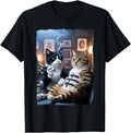 Handcrafted Cat Tattooing Cat Meme Inked T-Shirt - Unique Graphic Unisex - T-Shirt, Sweatshirt, Hoodie