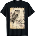 Handcrafted Japanese Owl Cherry Sweatshirt - Custom Art Print Unisex - T-Shirt, Sweatshirt, Hoodie