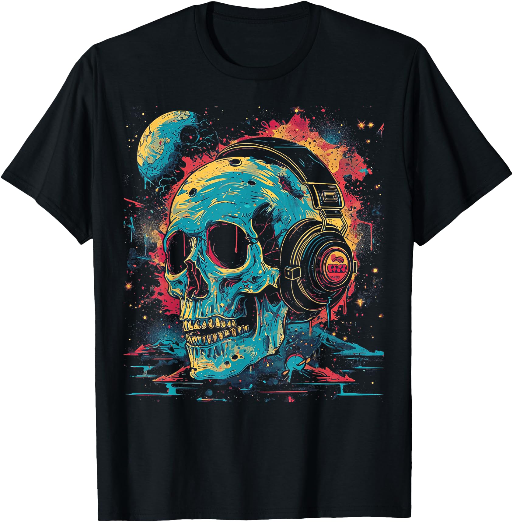 Exclusive Cosmic Skull Dj T S 6Xl Rare Hoodie - Unique Graphic Unisex - T-Shirt, Sweatshirt, Hoodie
