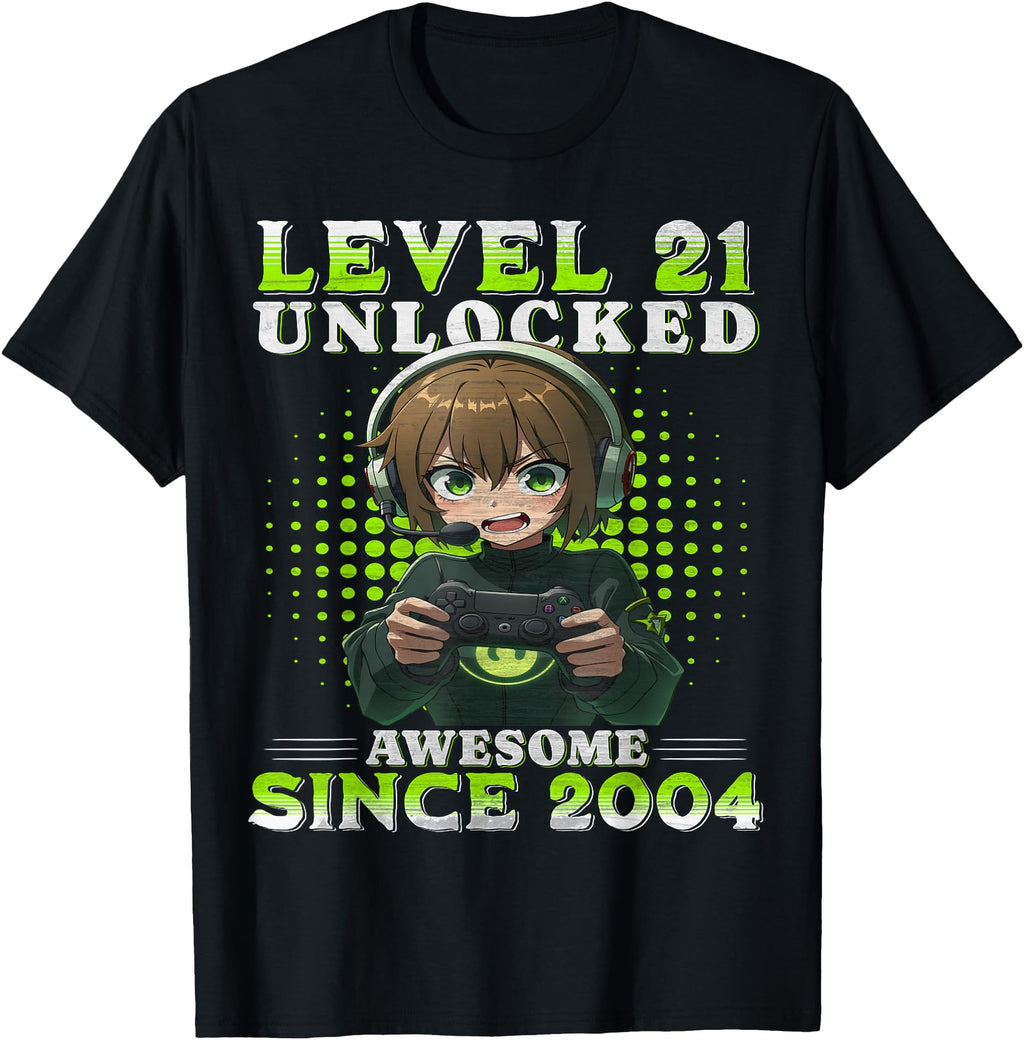Handcrafted Level 21 Unlocked 21 Years T-Shirt - Trendy Graphic Men Women - T-Shirt, Sweatshirt, Hoodie