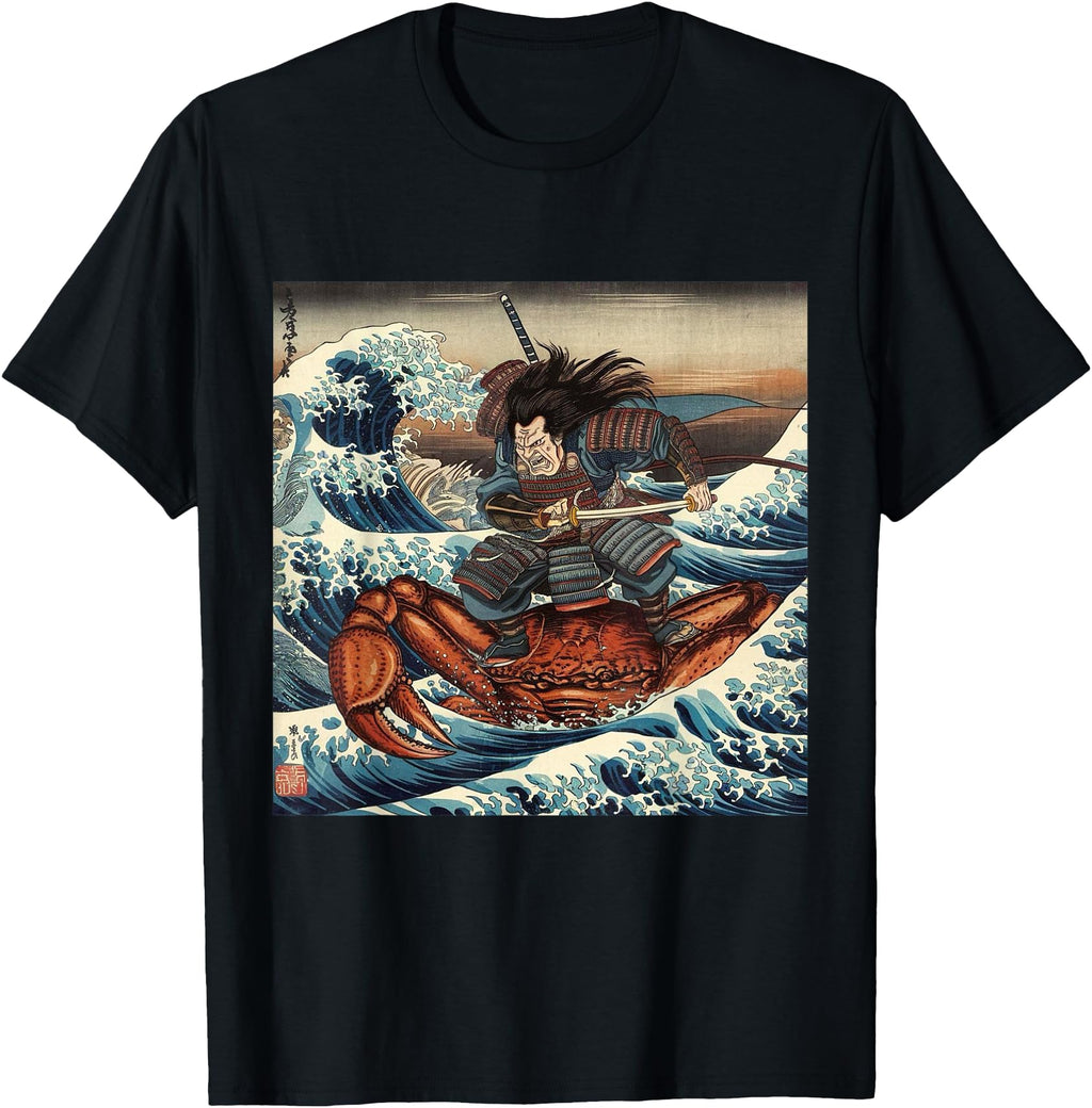 Authentic Japanese Samurai Riding Giant Hoodie - Trendy Graphic for Adults - T-Shirt, Sweatshirt, Hoodie