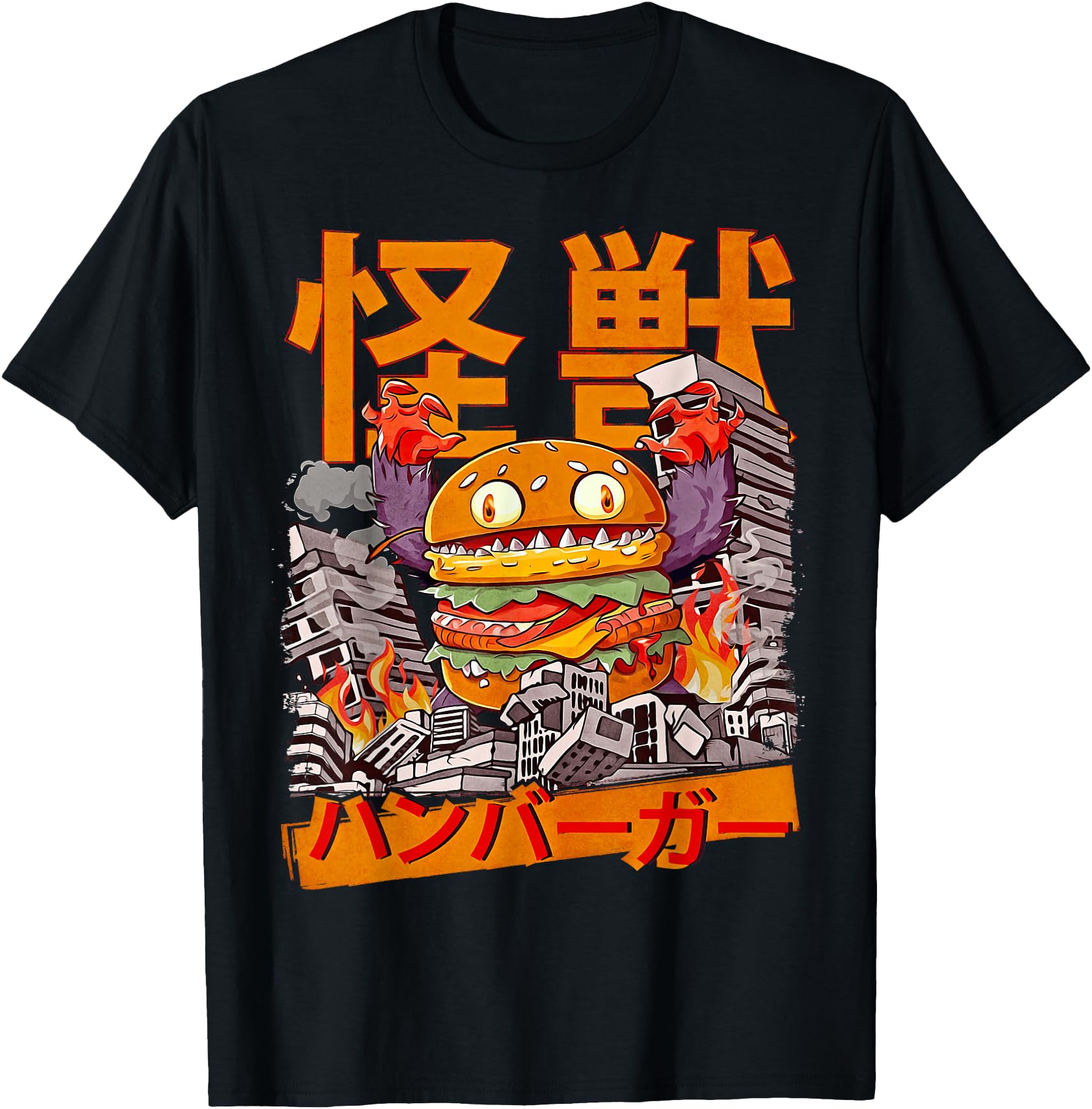 Original Kaiju Burger Japanese Anime Sweatshirt - Graphic Print Men Women - T-Shirt, Sweatshirt, Hoodie