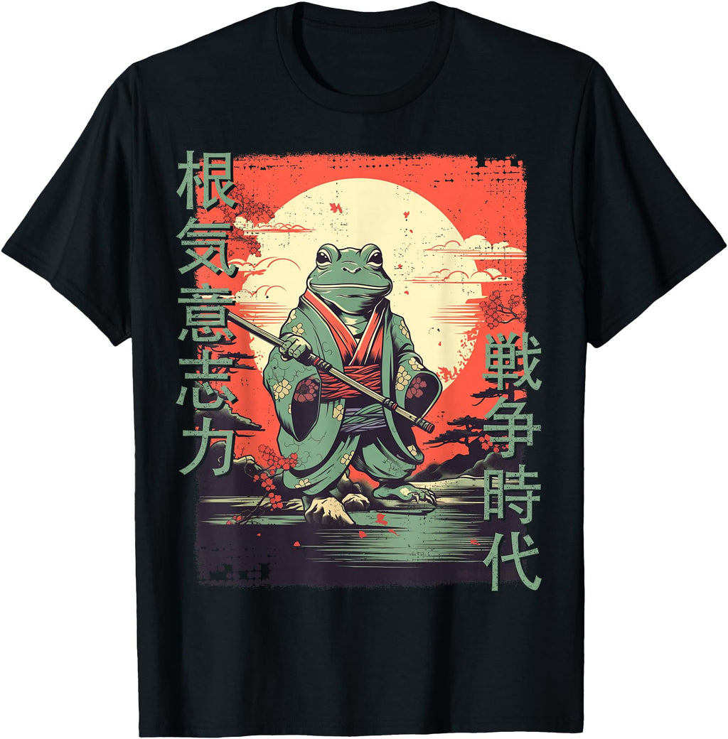 Authentic Samurai Frog Warrior Hoodie - Aesthetic Graphic for Adults - T-Shirt, Sweatshirt, Hoodie