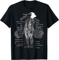 Anime Muscle Anatomy Chart Gym And Sweatshirt - Novelty Apparel for Adults - T-Shirt, Sweatshirt, Hoodie