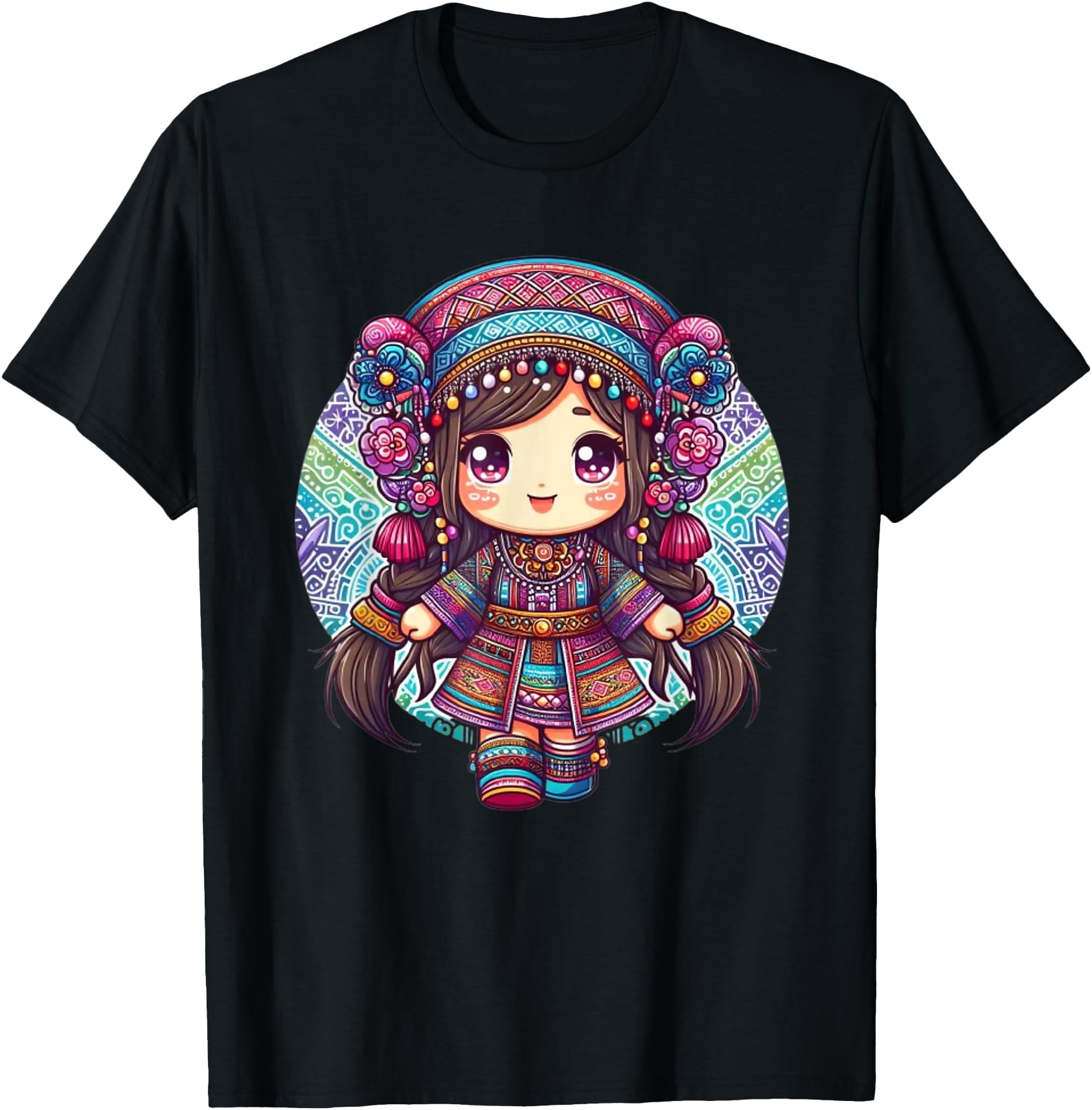 Exclusive Hmong Chibi Rare T-Shirt - Custom Art Print Unisex - T-Shirt, Sweatshirt, Hoodie