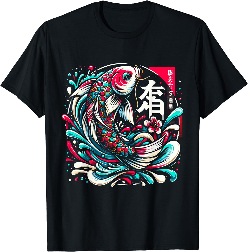 Handcrafted Koi Carp Japanese Fish Hoodie - Fun Novelty Design Men Women - T-Shirt, Sweatshirt, Hoodie