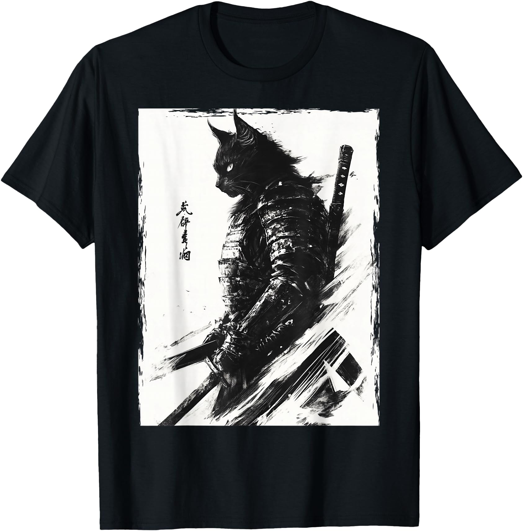 Exclusive Samurai Warrior Cat T-Shirt - Casual Everyday Wear Men Women - T-Shirt, Sweatshirt, Hoodie
