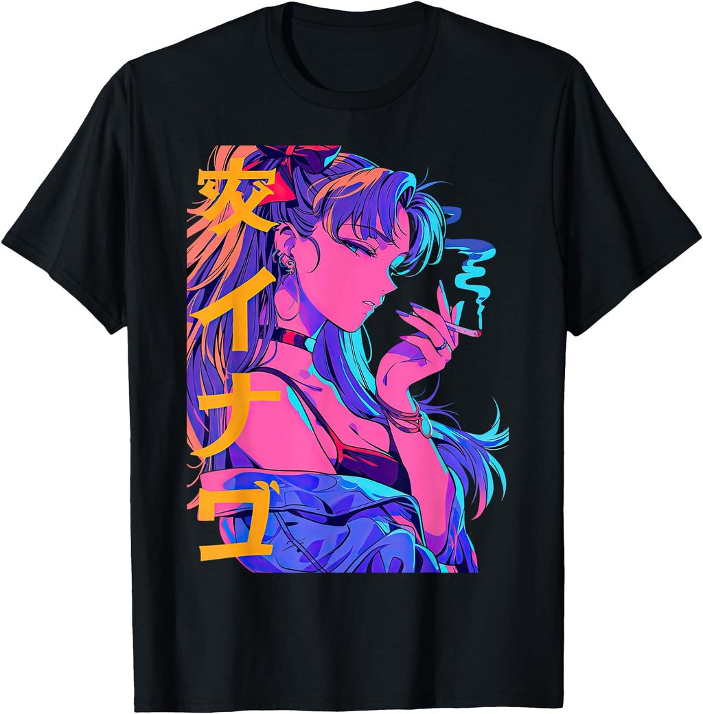 Waifu Anime Horror Aesthetic Hoodie - Graphic Print Men Women - T-Shirt, Sweatshirt, Hoodie