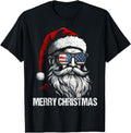 Authentic Mery Santa Us Flag Sweatshirt - Casual Everyday Wear Men Women - T-Shirt, Sweatshirt, Hoodie