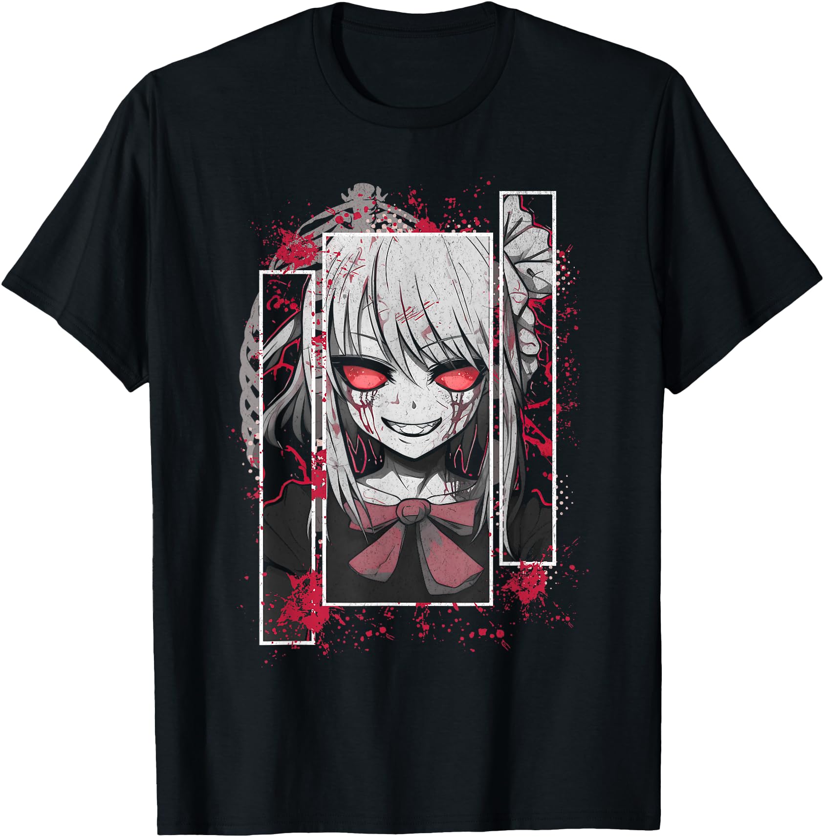 Handcrafted Horror Anime Yandere T-Shirt - Casual Everyday Wear Unisex - T-Shirt, Sweatshirt, Hoodie