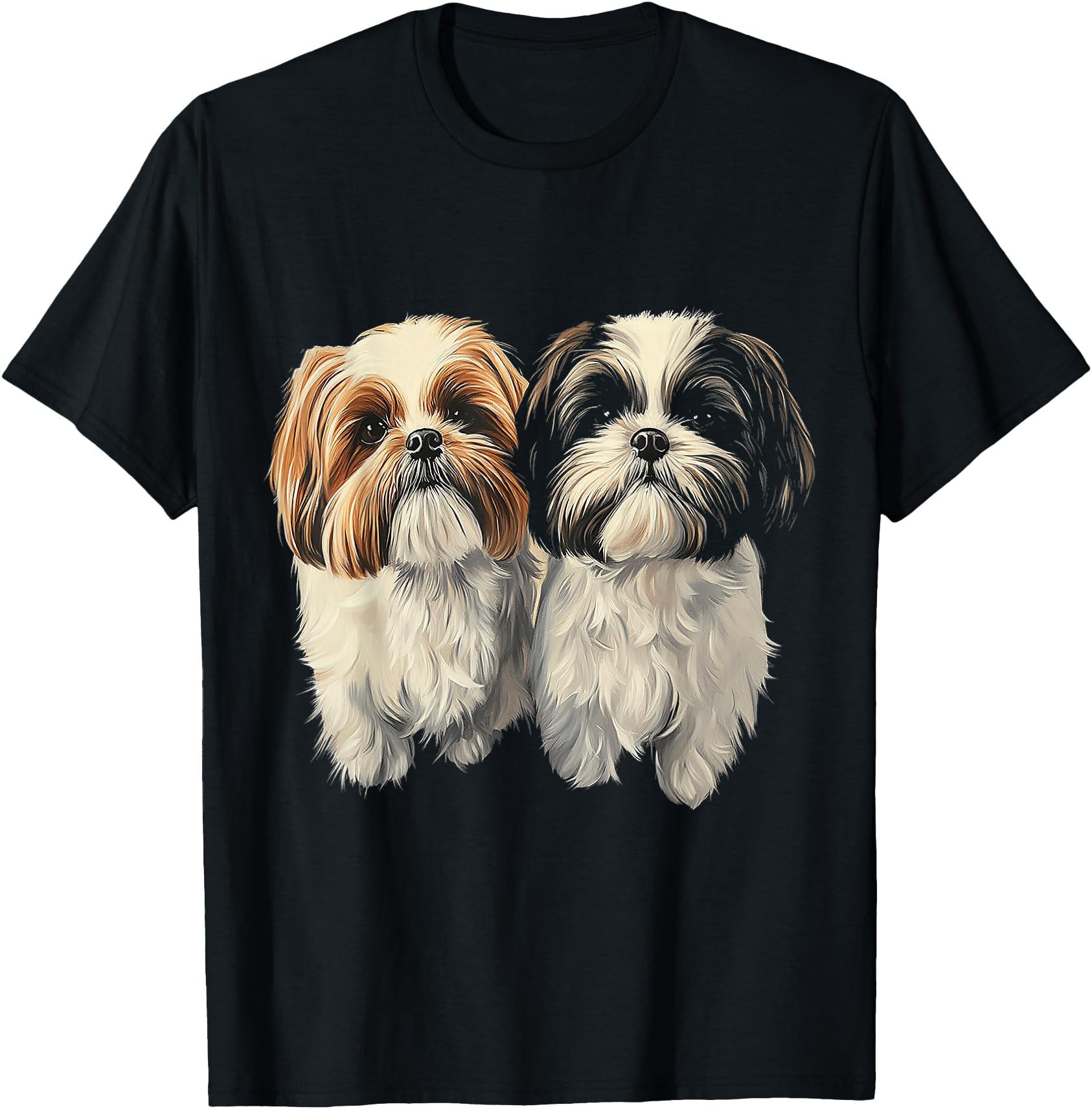 Shih Tzu Dog Motif Pet Artwork Shih T-Shirt - Casual Everyday Wear Unisex - T-Shirt, Sweatshirt, Hoodie