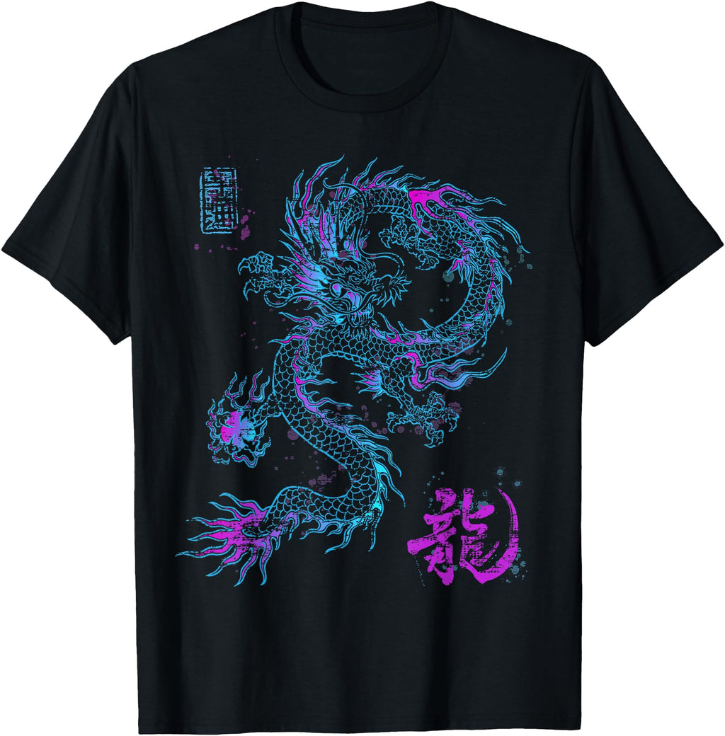 Original Chinese Japanese Culture Dragon Hoodie - Graphic Print Unisex - T-Shirt, Sweatshirt, Hoodie