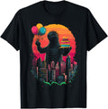 Kaiju Balloon And Cake Japanese Monster Hoodie - Trendy Graphic for Adults - T-Shirt, Sweatshirt, Hoodie
