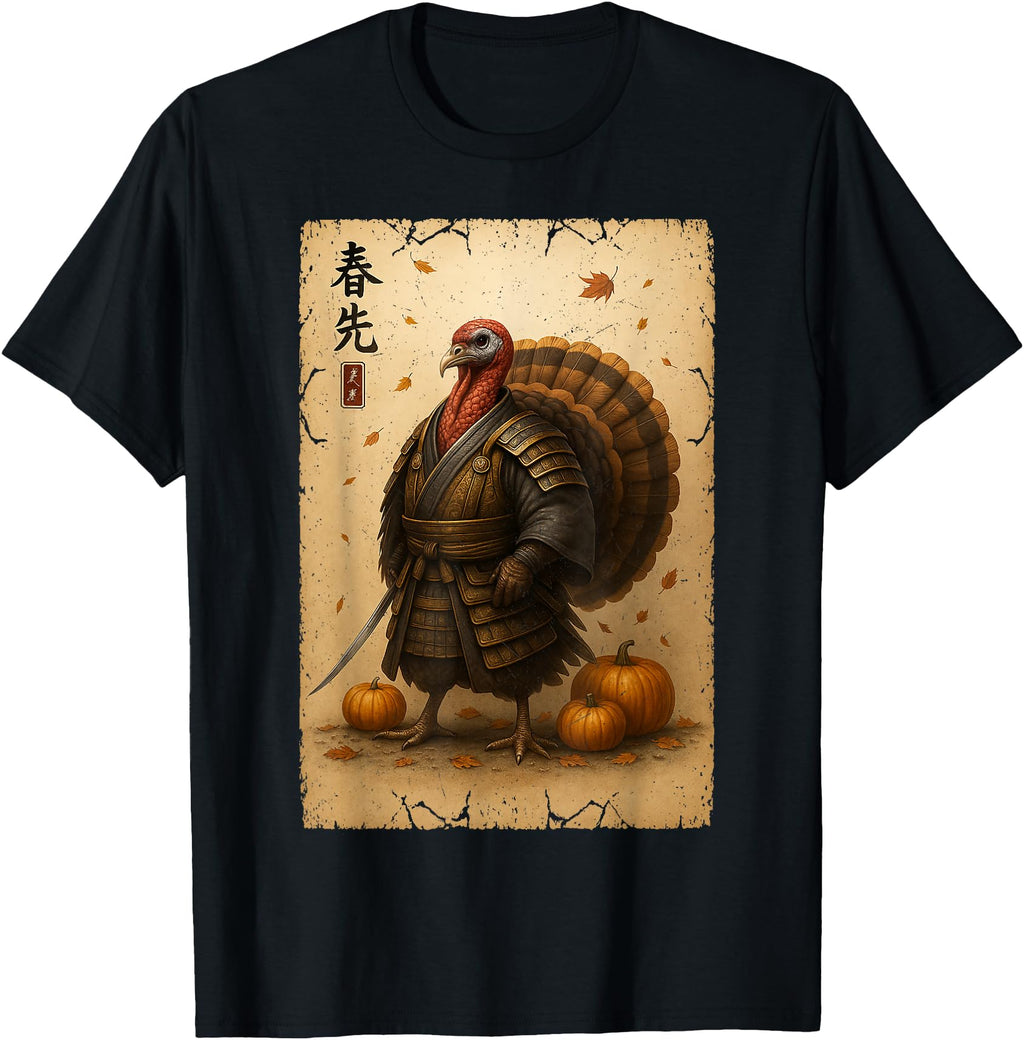 Authentic Samurai Turkey Thanksgiving T-Shirt - Unique Graphic Unisex - T-Shirt, Sweatshirt, Hoodie