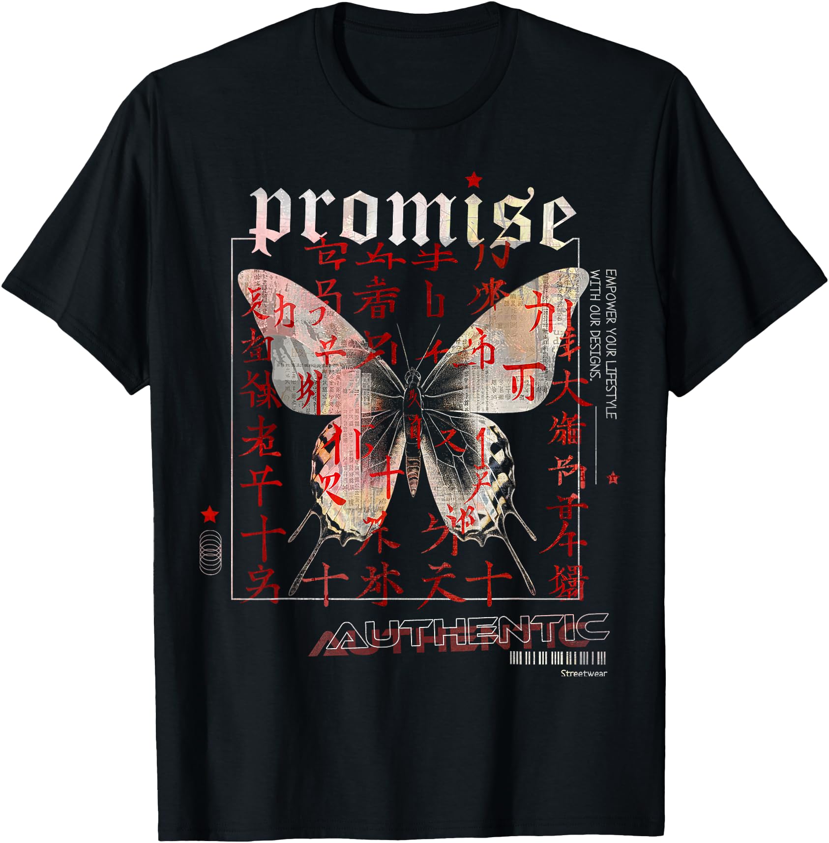 Exclusive Butterfly Frontprint Anime Hoodie - Custom Art Print Men Women - T-Shirt, Sweatshirt, Hoodie