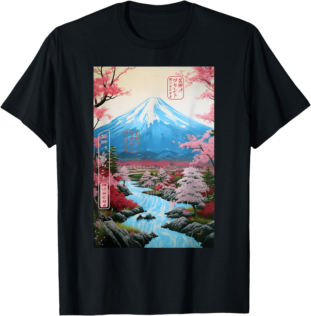 Handcrafted Ukiyo E Cherry Sweatshirt - Casual Everyday Wear Men Women - T-Shirt, Sweatshirt, Hoodie