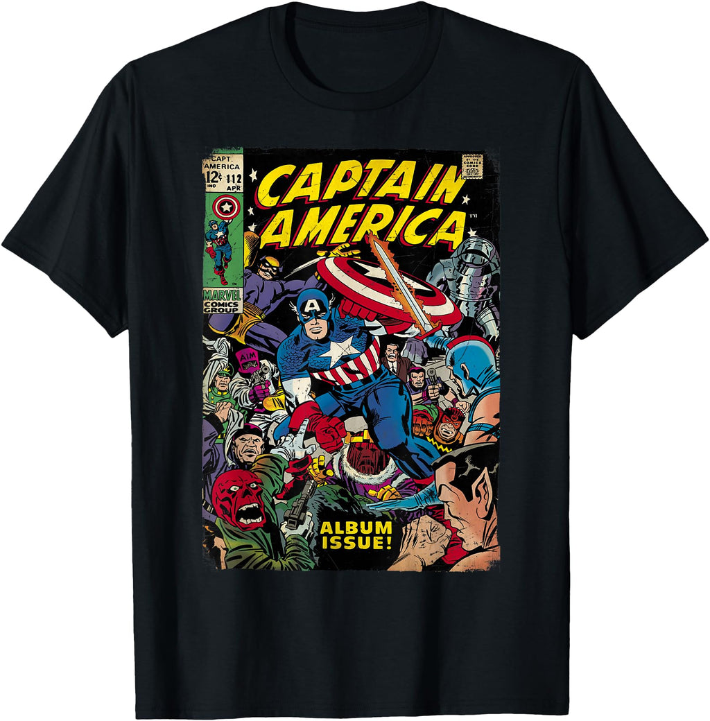 Handcrafted Marvel Comics Captain America T-Shirt - Novelty Apparel Unisex - T-Shirt, Sweatshirt, Hoodie
