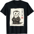 Handcrafted Samurai Ferret Japanese Art Hoodie - Minimalist Print Unisex - T-Shirt, Sweatshirt, Hoodie
