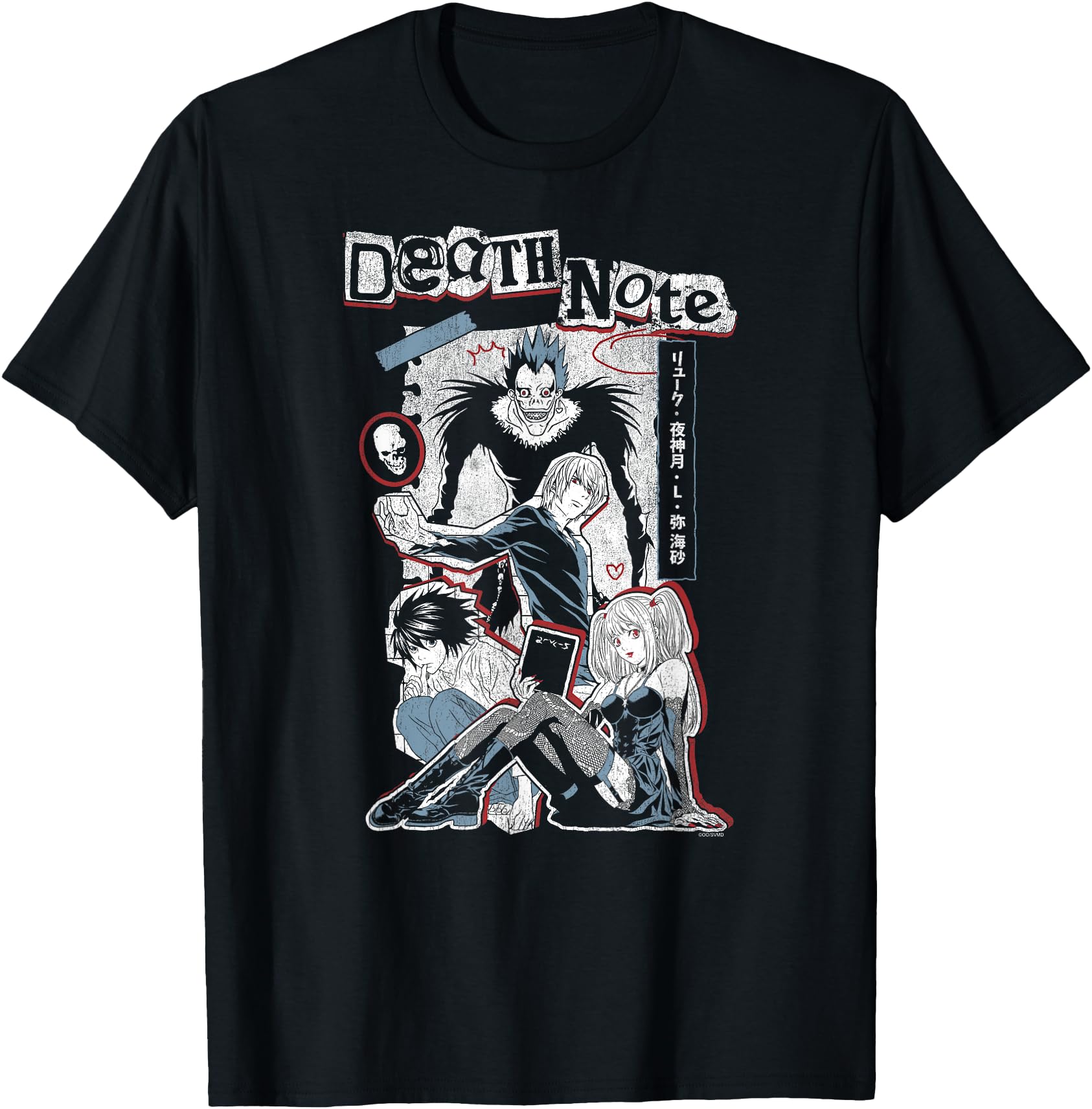 Exclusive Death Note Character Collage Sweatshirt - Graphic Print Unisex - T-Shirt, Sweatshirt, Hoodie
