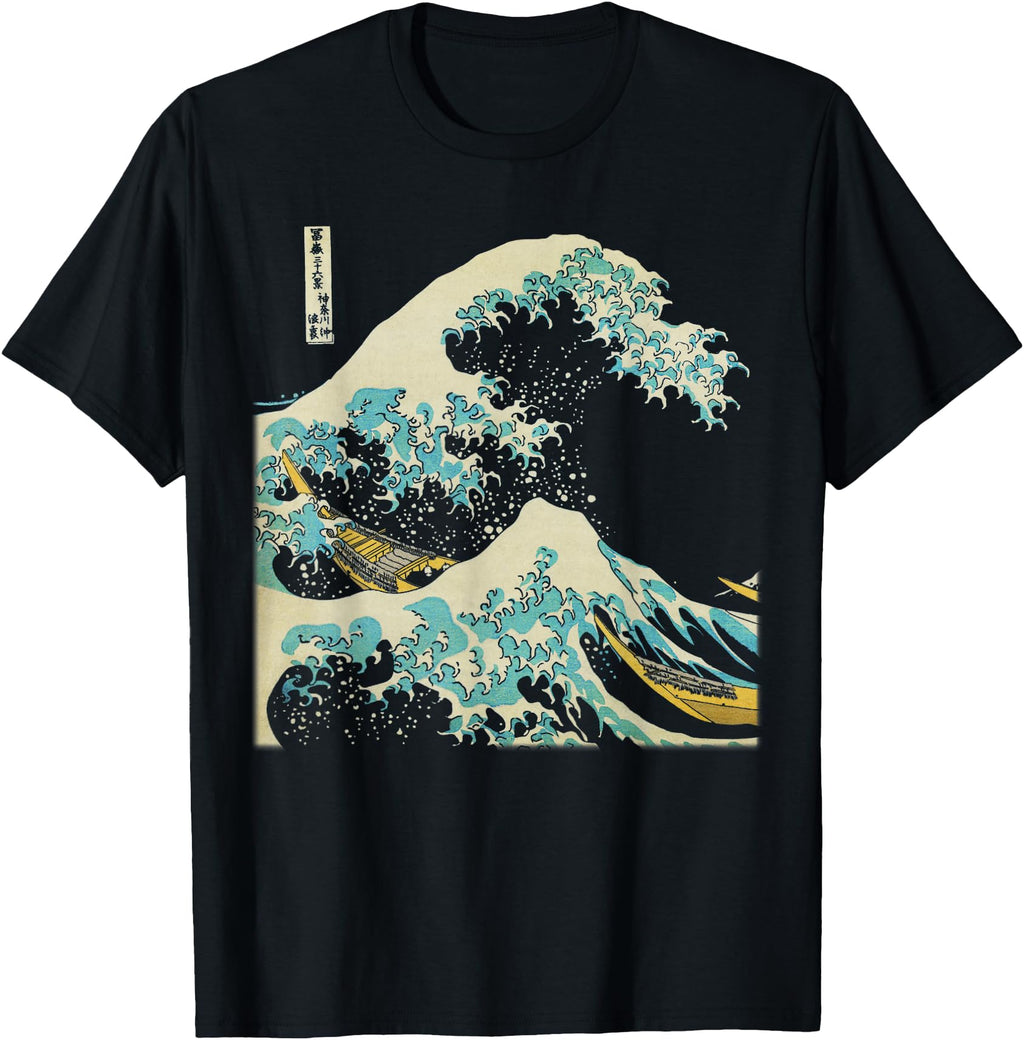 Authentic Hokusai Great Wave Exclusive T-Shirt - Graphic Print Unisex - T-Shirt, Sweatshirt, Hoodie