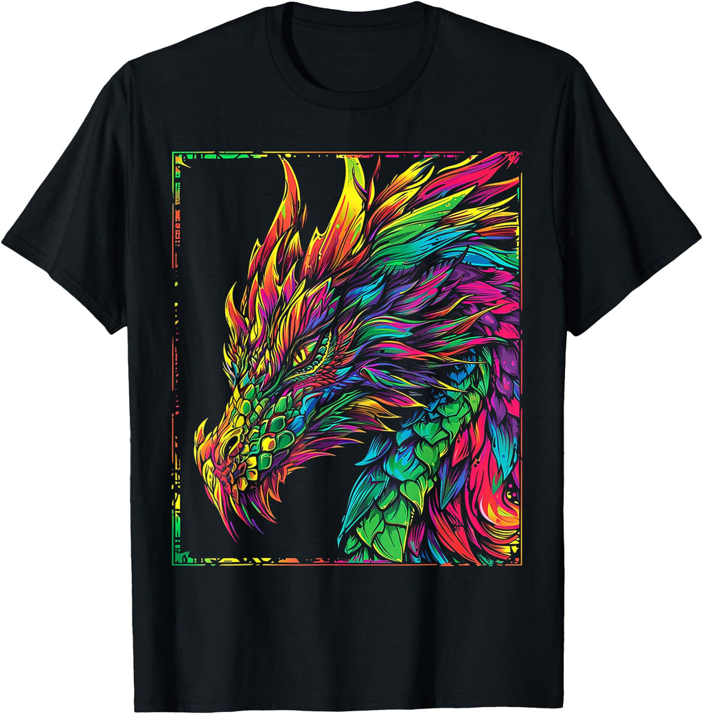 Authentic Dragon Colorful Art Sweatshirt - Custom Art Print Men Women - T-Shirt, Sweatshirt, Hoodie