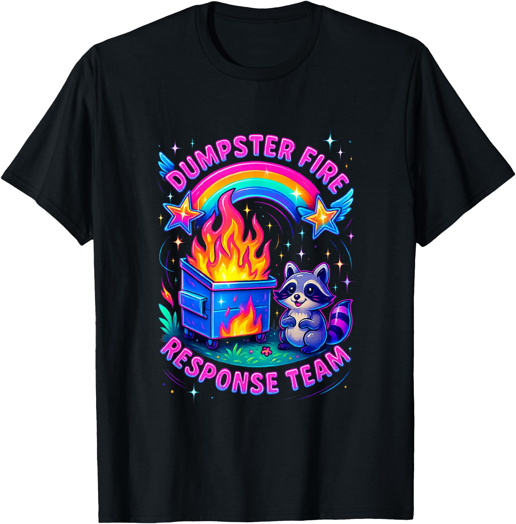 Dumpster Fire Response Team Raccoon Sweatshirt - Aesthetic Graphic Unisex - T-Shirt, Sweatshirt, Hoodie