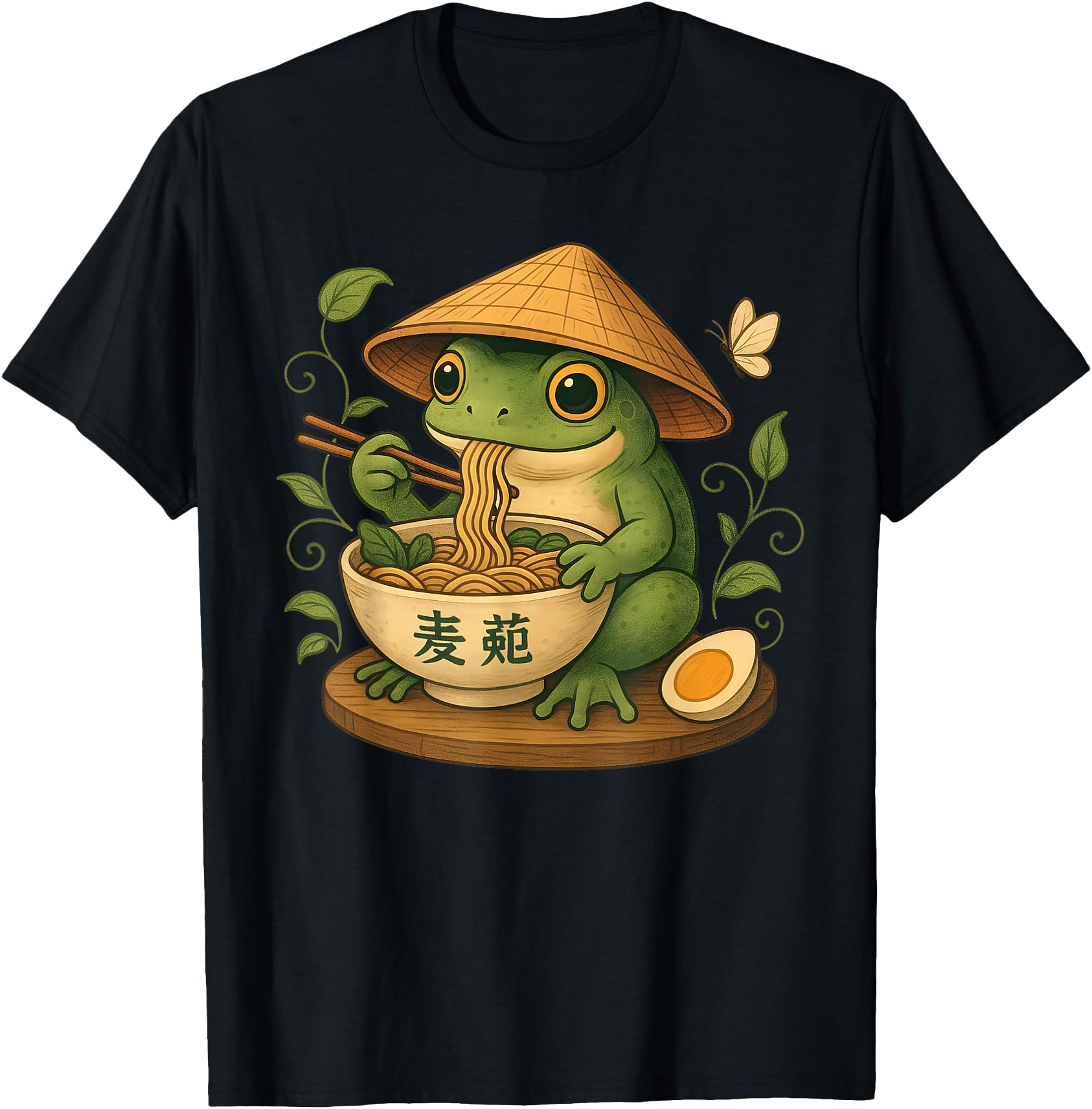 Original Frog Eating Ramen Kawaii Hoodie - Novelty Apparel Men Women - T-Shirt, Sweatshirt, Hoodie