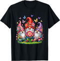 Whimsical Three Gnome Trio Blooming Sweatshirt - Streetwear Style Unisex - T-Shirt, Sweatshirt, Hoodie