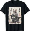 French Bulldog Samurai Japanese Ink Hoodie - Casual Everyday Wear Unisex - T-Shirt, Sweatshirt, Hoodie