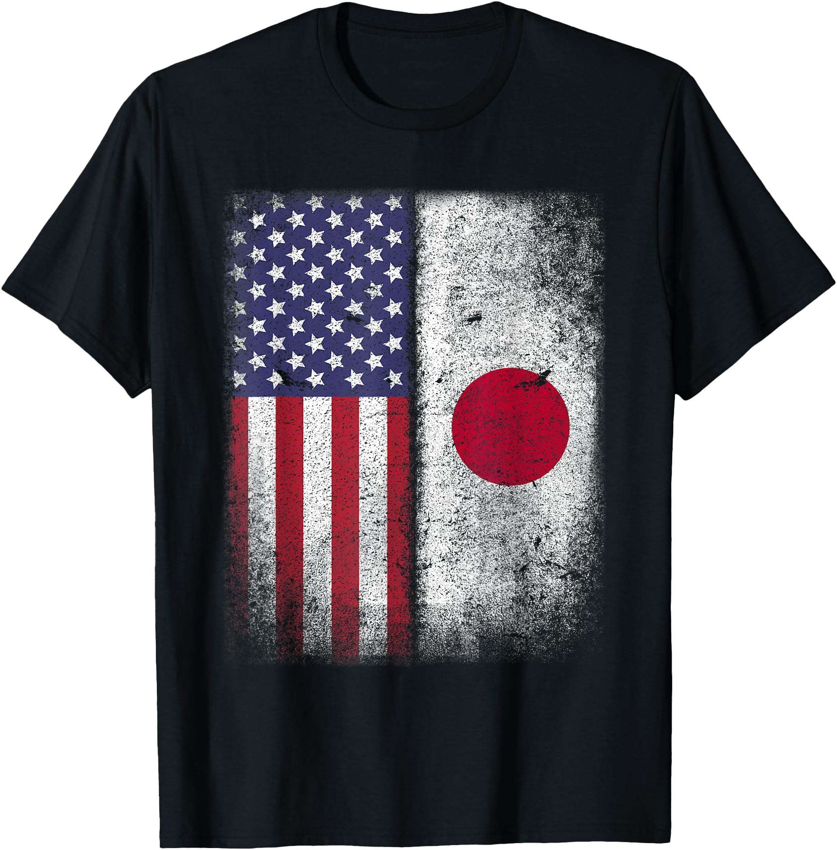 Handcrafted Japanese American Flag Hoodie - Fun Novelty Design Men Women - T-Shirt, Sweatshirt, Hoodie